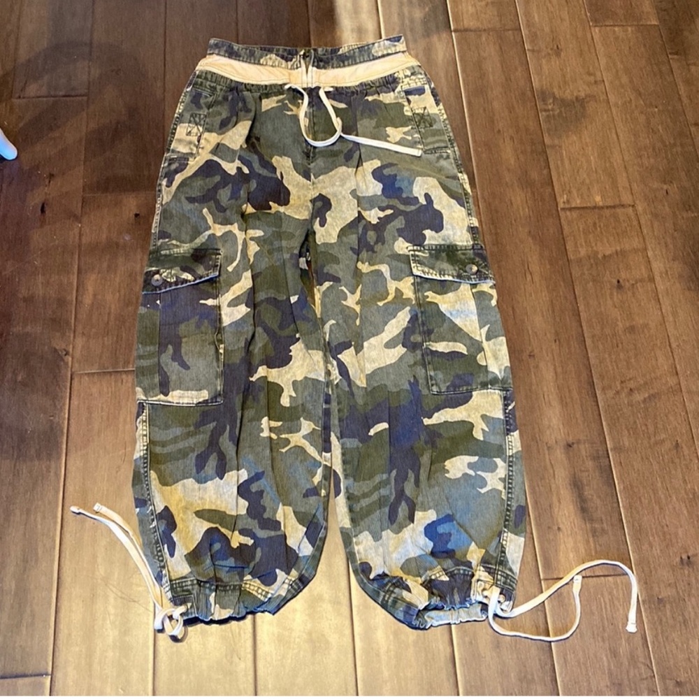 Free People Camouflage Joggers with Drawstrings